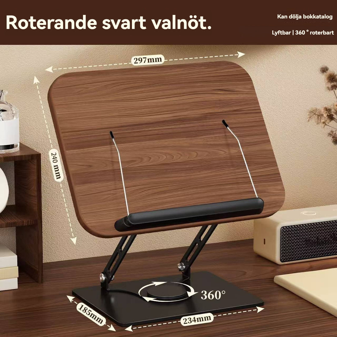 360° roterande läsställ / iPad / bärbar dator / hopfällbar